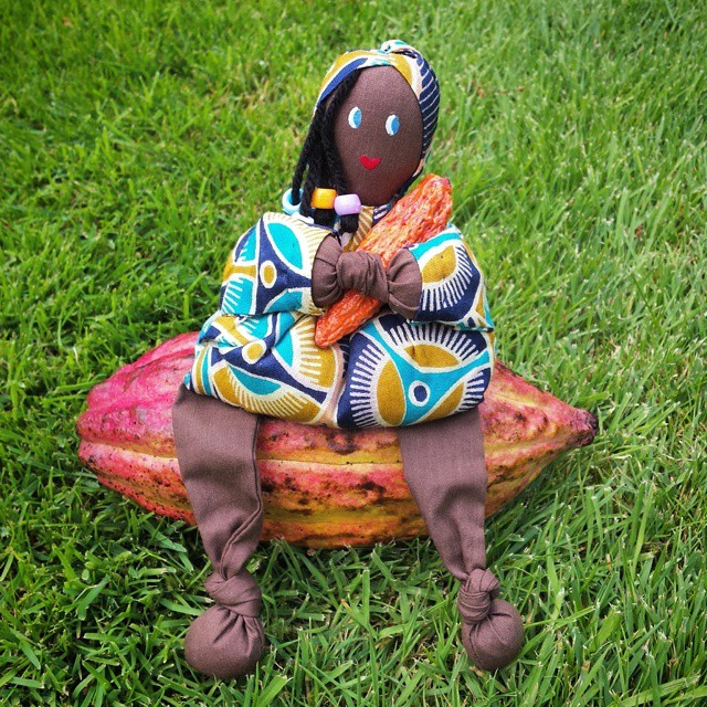 My little hand-crafted cacao lady on her cacouch!