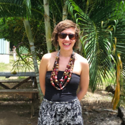 Myself with beautiful Grenadian spice necklaces