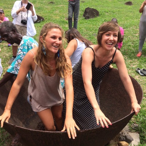 Dancing the cocoa with my new chocolate friend, Isabella