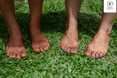 Cocoa covered feet after dancing the cocoa!