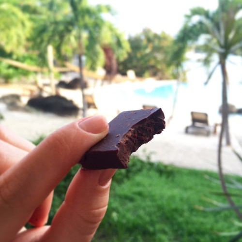 Back in my natural habitat, surrounded by palm trees and chocolate!