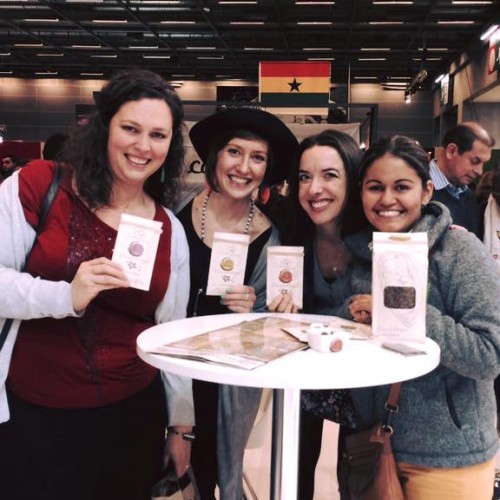 Mireille, myself, Elle and Monica at Salon du Chocolat, Paris